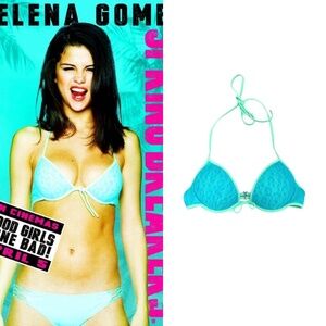 Leopard Fishnet Bikini Top As Seen On Selena Gomez